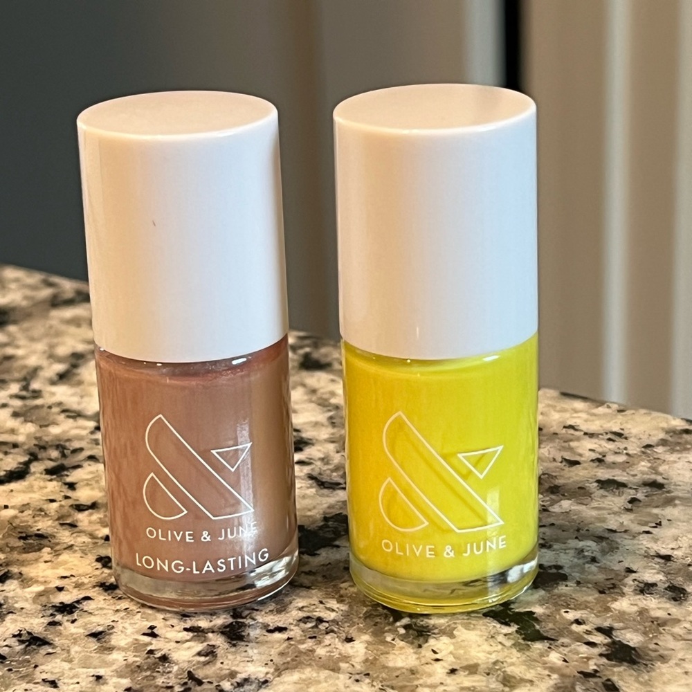 Olive and June Long-Lasting Nail Polish Set - Yellow and Tan